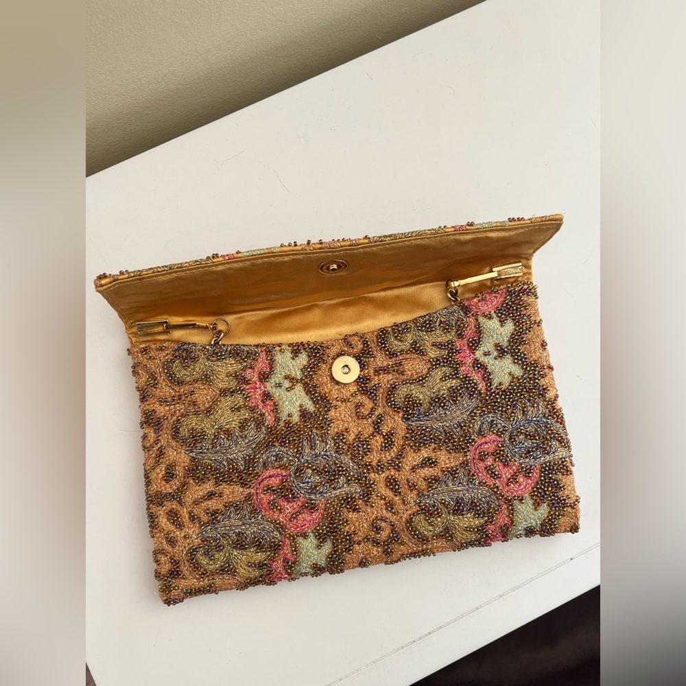 Vintage Chain Strap Clutch - beaded Multicolor by Franchi - Picture 6 of 7